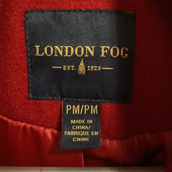 Double-Breasted London Fog Wool Trench Coat - Picture 5 of 6